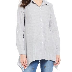 Top - button front shirt/coverup -- cotton, sz S